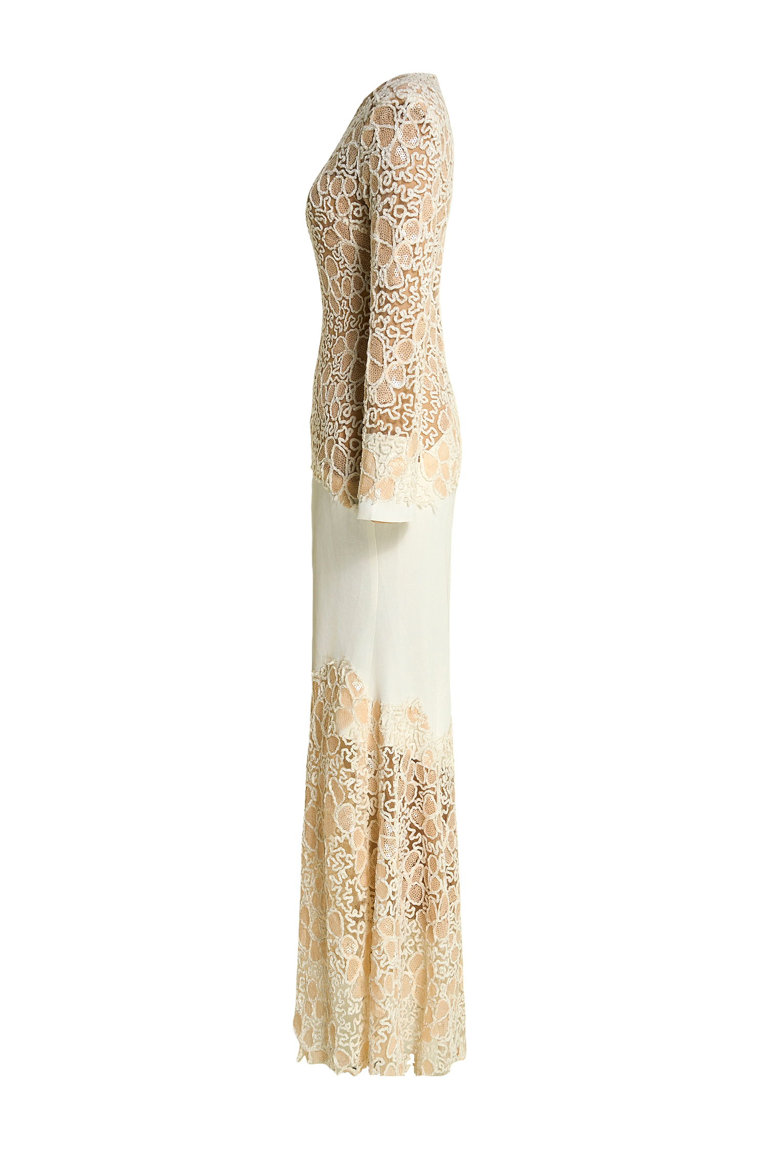 Sequin Splicing Embroidery Long Sleeve Maxi Dress Sequin Splicing Embroidery Long Sleeve Maxi Dress
