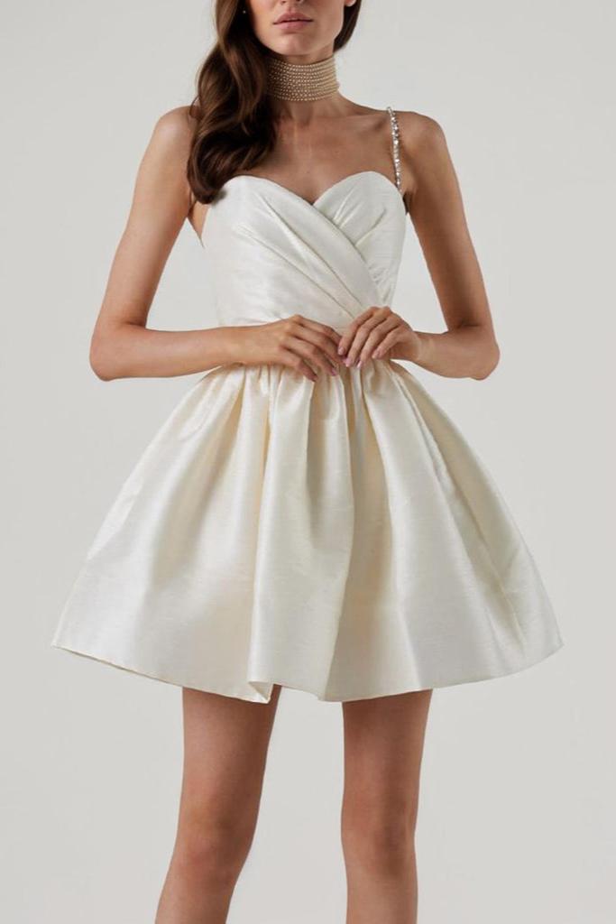 Satin Ruffle Hem Mini Dress Satin Ruffle Hem Mini Dress
