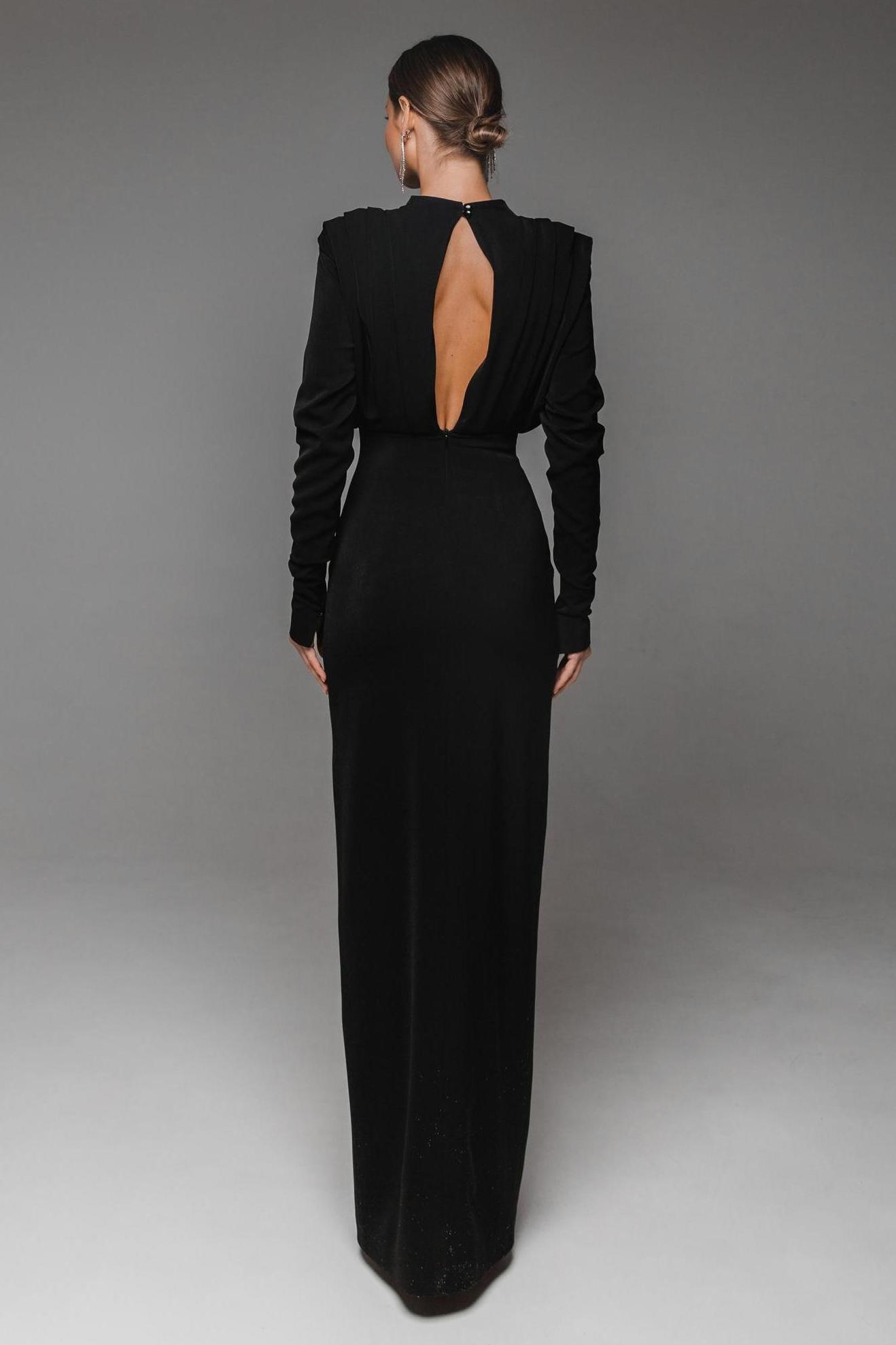 Solid High Split Long Sleeve Midi Dress Solid High Split Long Sleeve Midi Dress