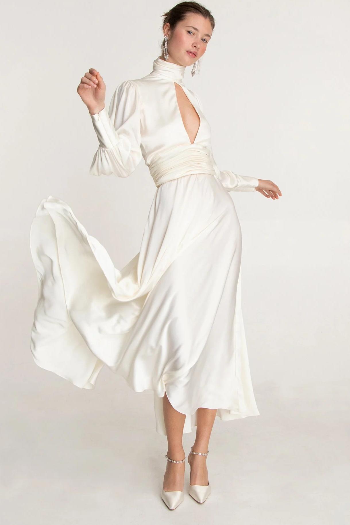 Satin Backless Tie-Up Midi Dress Satin Backless Tie-Up Midi Dress