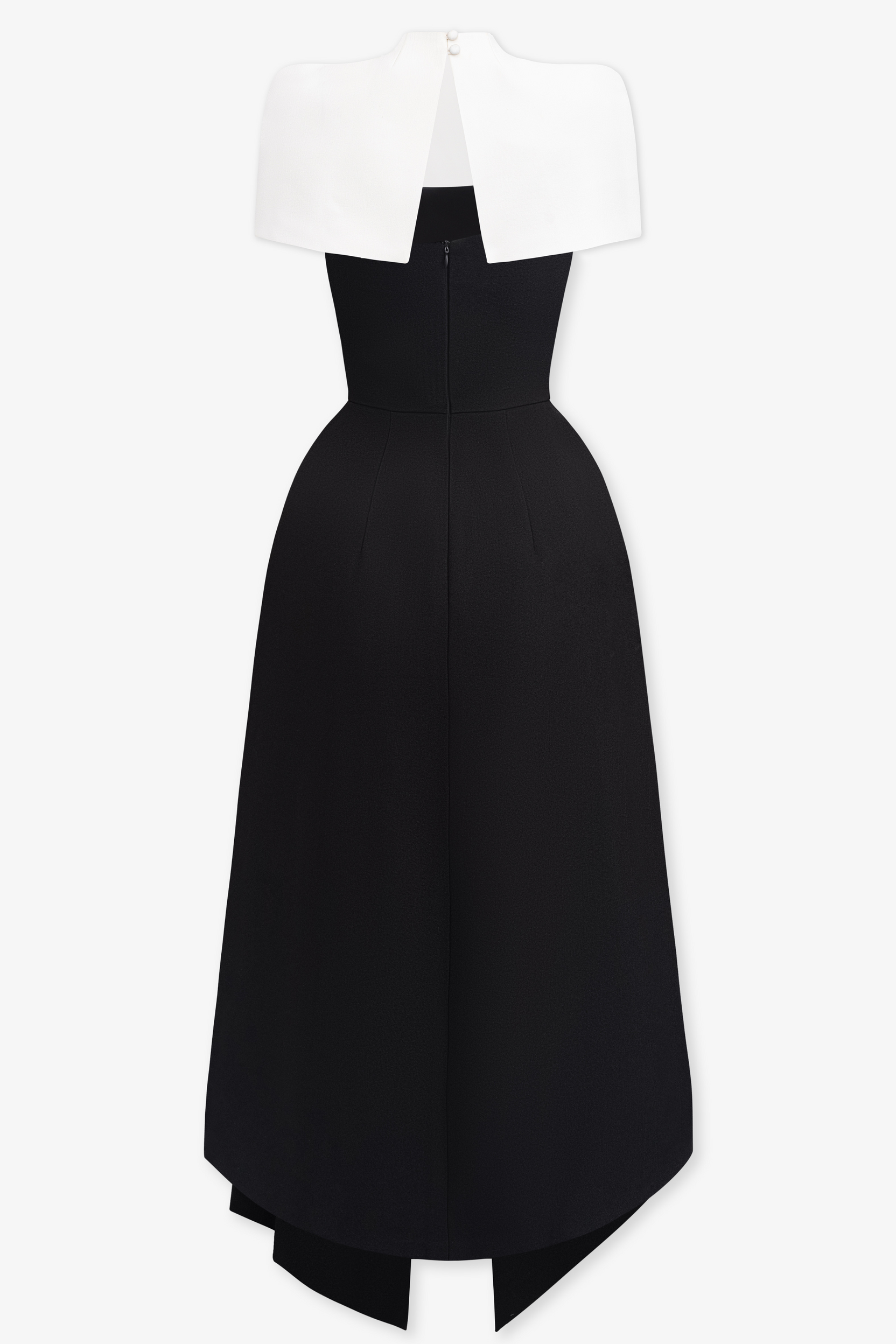 Contrast Color Cape Slip Midi Dress Contrast Color Cape Slip Midi Dress