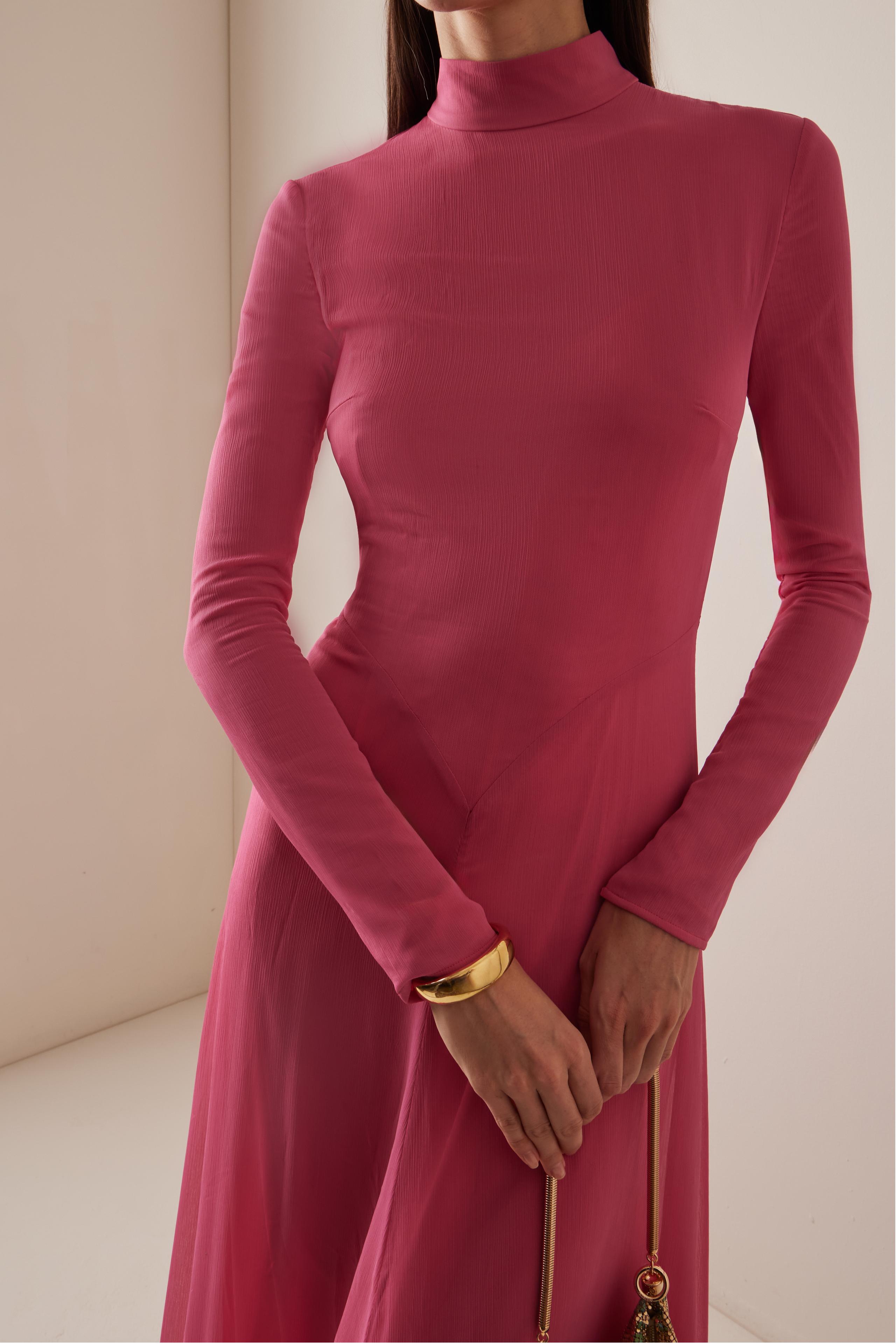 Ruffle Chiffon High Neck Maxi Dress Ruffle Chiffon High Neck Maxi Dress