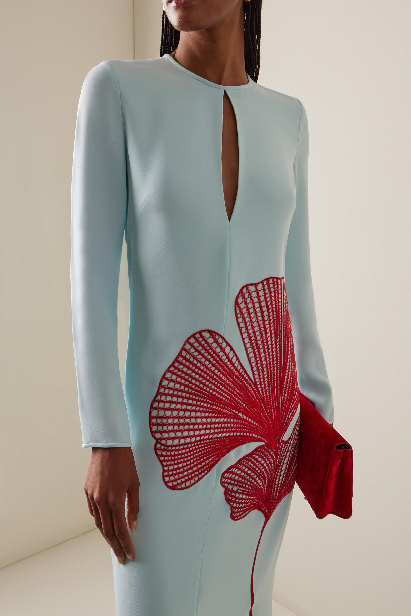 Embroidered Cut-Out Long Sleeve Maxi Dress Embroidered Cut-Out Long Sleeve Maxi Dress