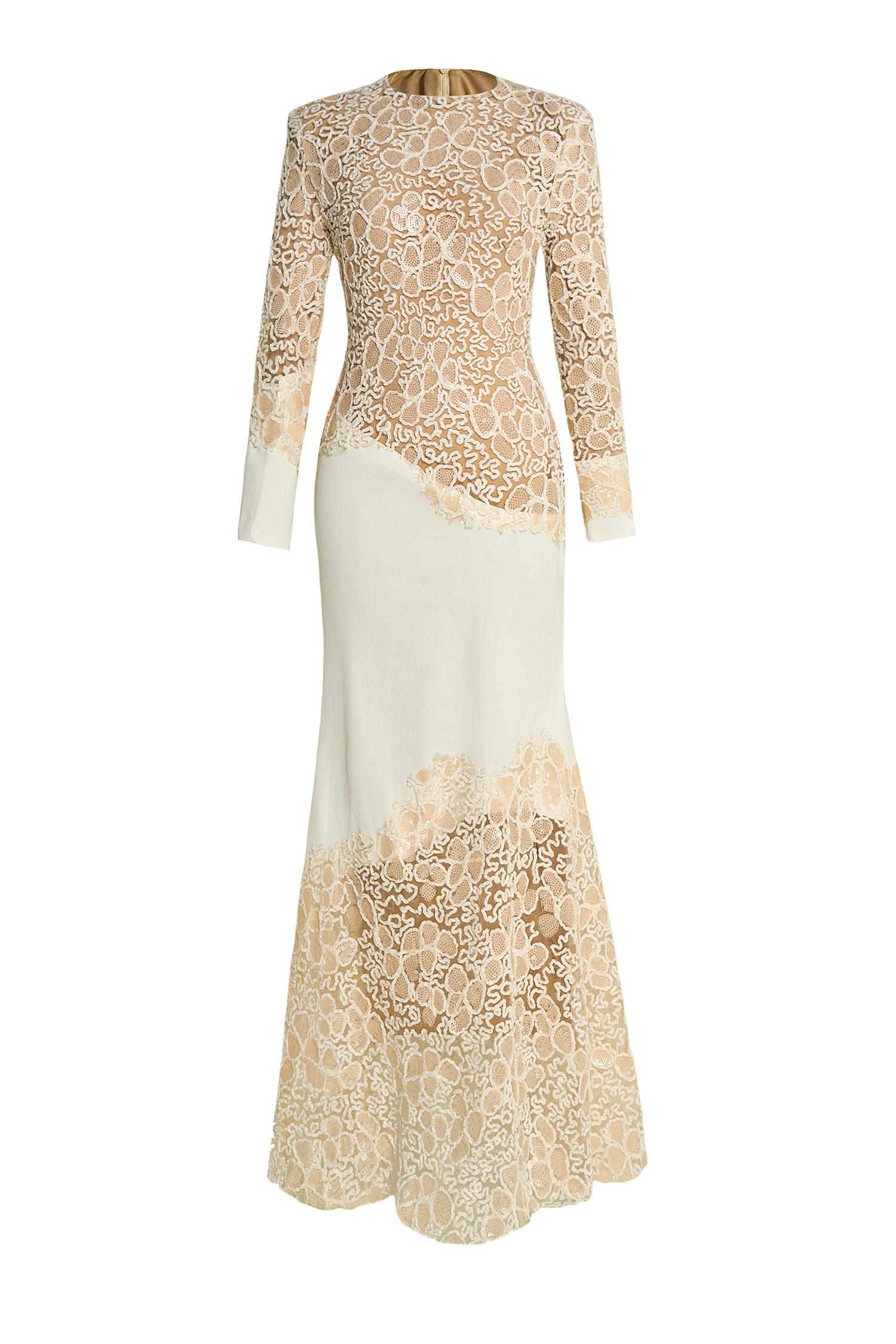 Sequin Splicing Embroidery Long Sleeve Maxi Dress Sequin Splicing Embroidery Long Sleeve Maxi Dress
