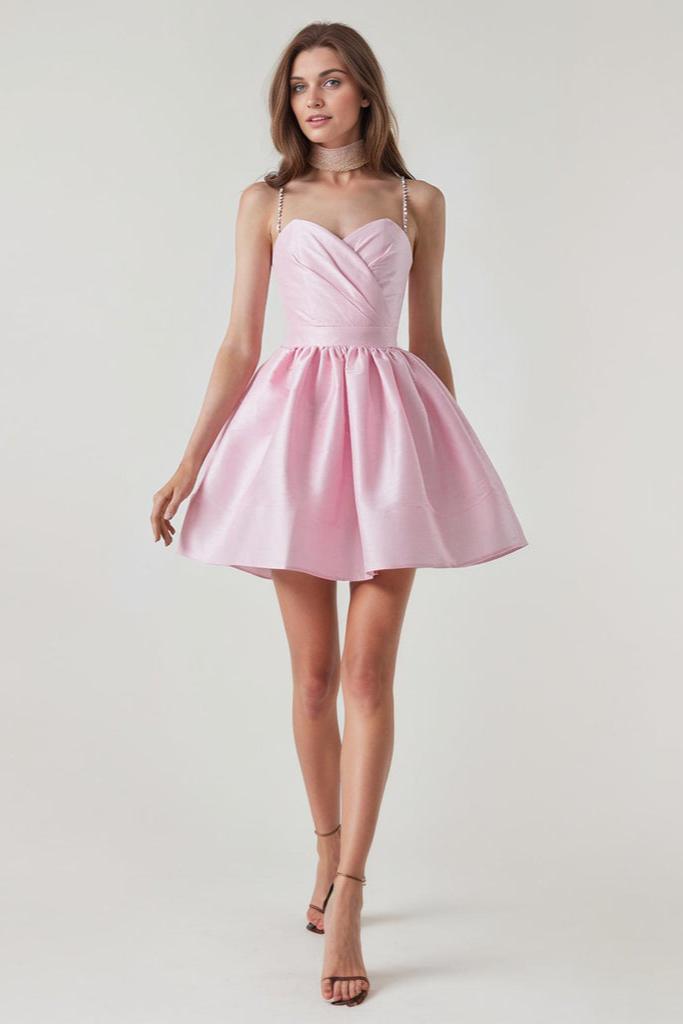 Satin Ruffle Hem Mini Dress Satin Ruffle Hem Mini Dress