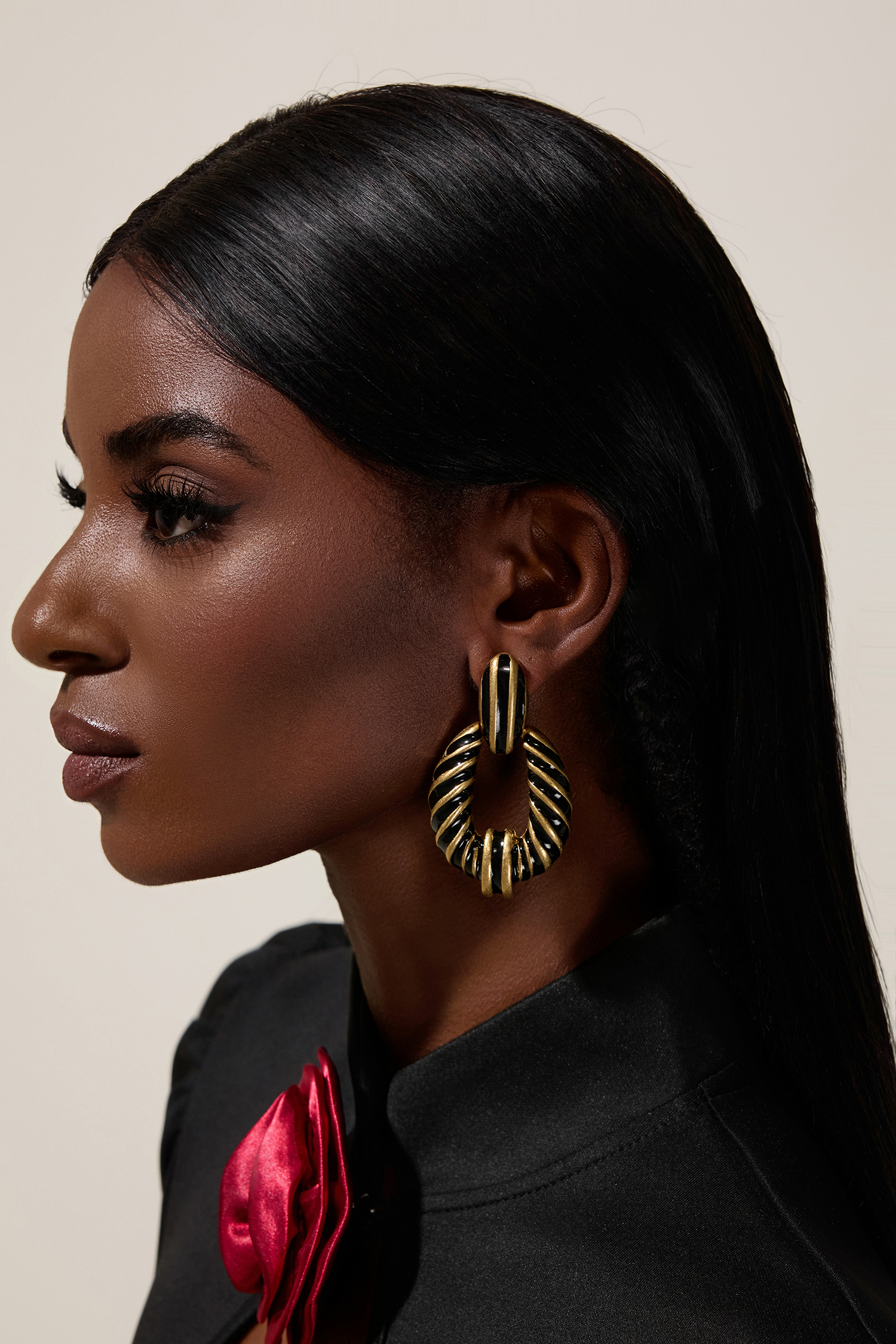 Vintage Zebra Print Drop Earrings Vintage Zebra Print Drop Earrings