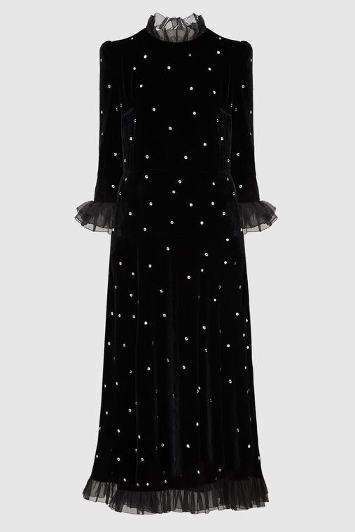 Velvet Mid Sleeve Maxi Dress Velvet Mid Sleeve Maxi Dress