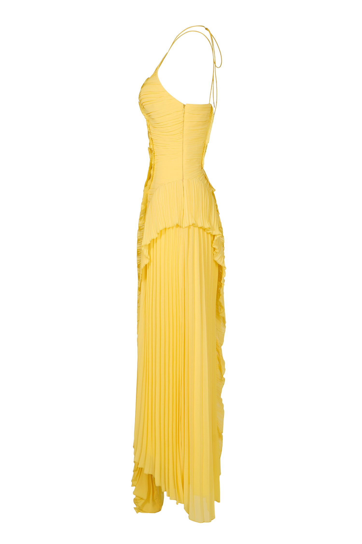 Pleated Frill Halter Neck Midi Dress Pleated Frill Halter Neck Midi Dress