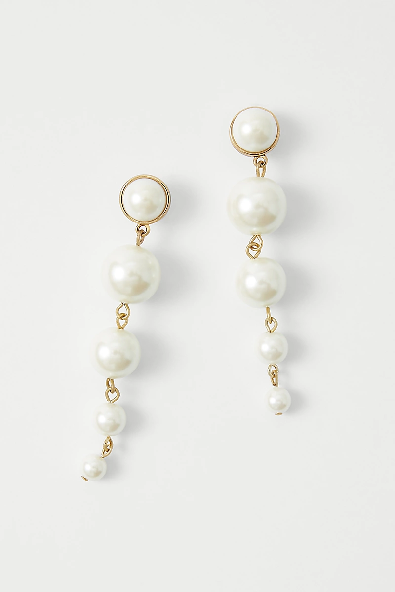 Faux Pearl Drop Earrings Faux Pearl Drop Earrings