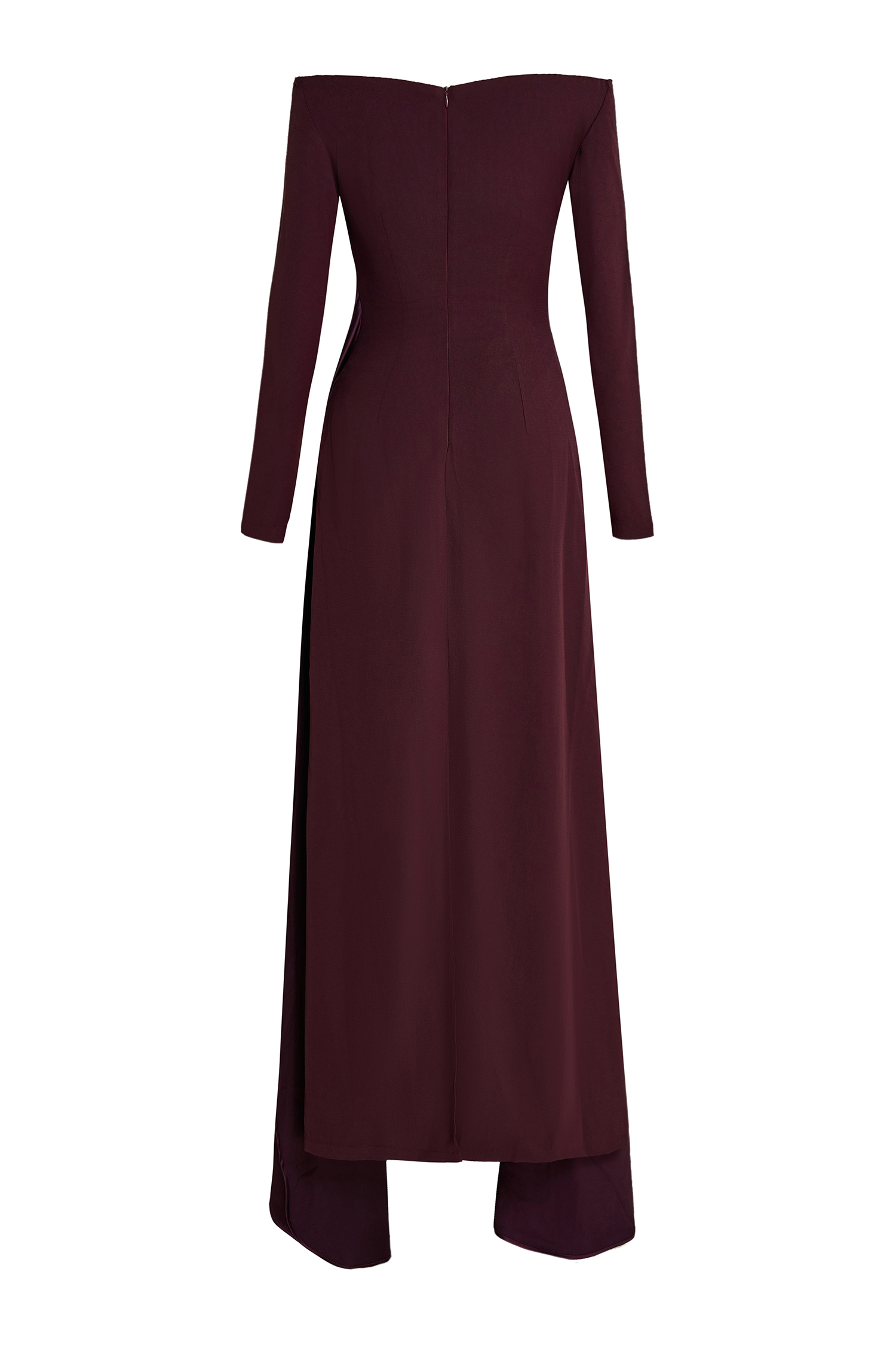 Satin Splicing Off-Shoulder Maxi Dress Satin Splicing Off-Shoulder Maxi Dress