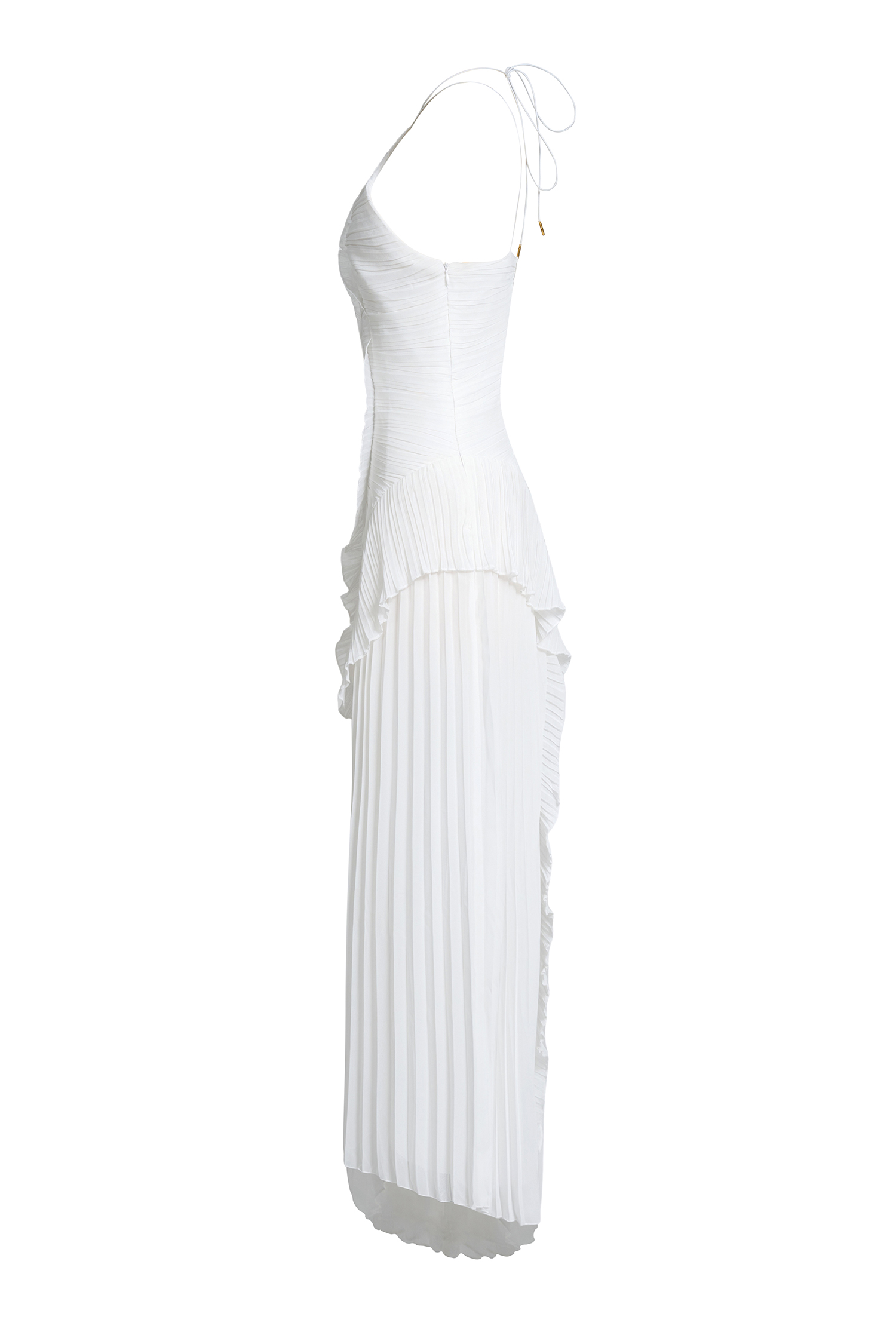 Pleated Frill Halter Neck Midi Dress Pleated Frill Halter Neck Midi Dress