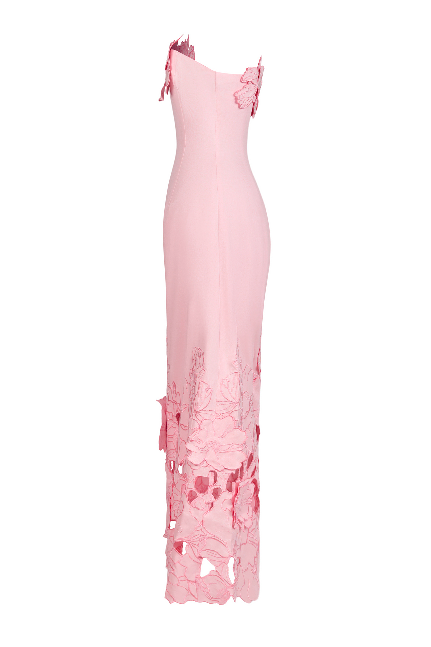 Off-Shoulder Floral Appliquéd Midi Dress Off-Shoulder Floral Appliquéd Midi Dress