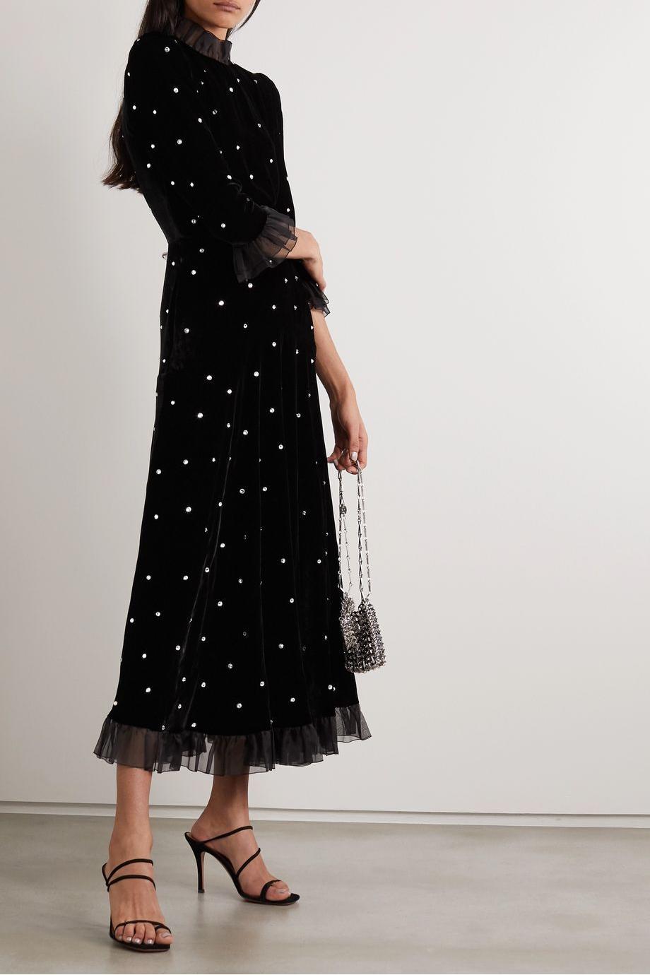 Velvet Mid Sleeve Maxi Dress Velvet Mid Sleeve Maxi Dress