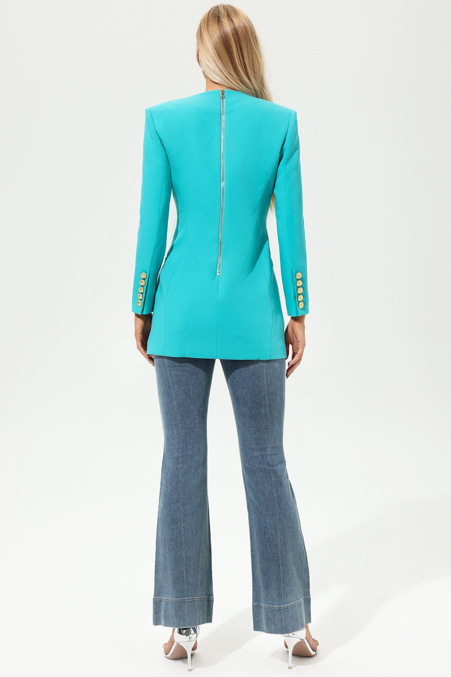 Long Sleeve Blazer Lake Blue Long Sleeve Blazer Lake Blue