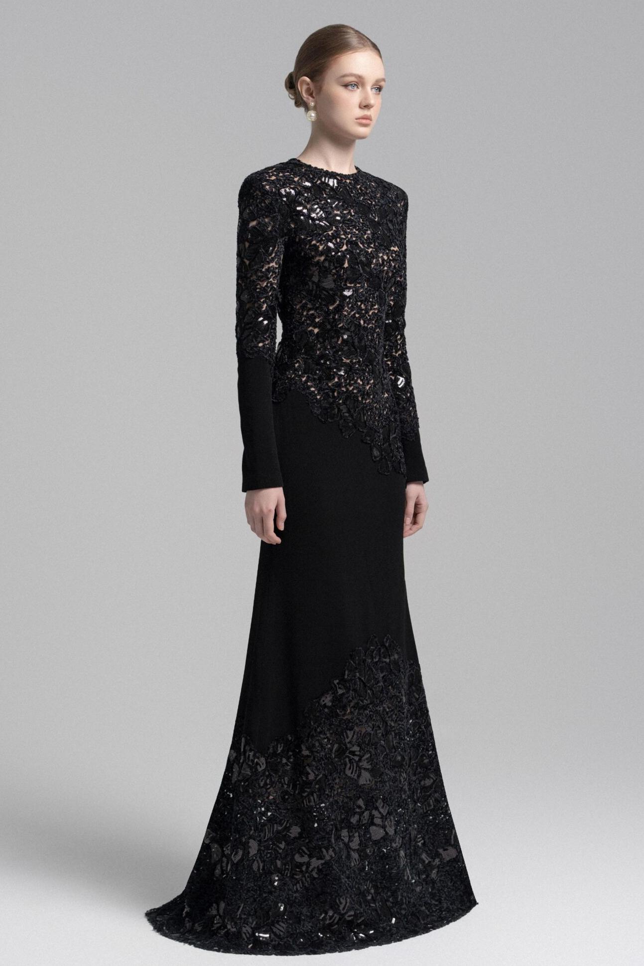 Sequin Splicing Embroidery Long Sleeve Maxi Dress Sequin Splicing Embroidery Long Sleeve Maxi Dress