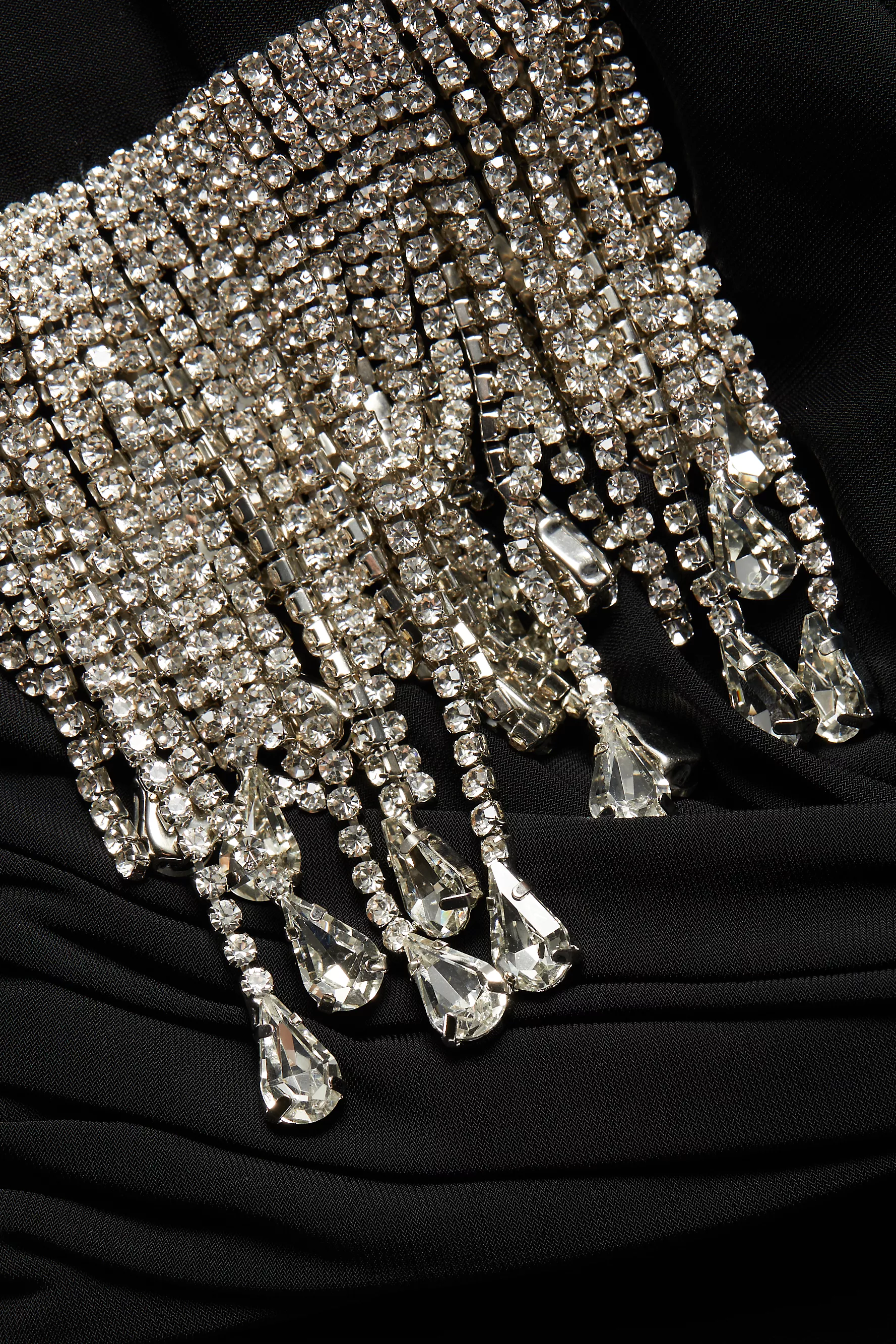 Rhinestone Jersey Split Midi Dress Rhinestone Jersey Split Midi Dress