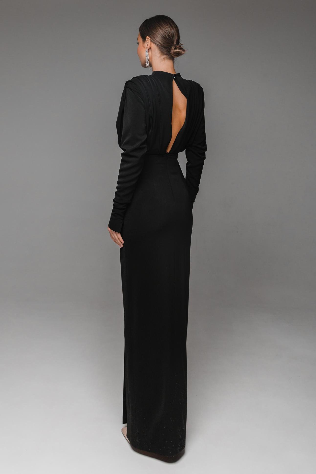Solid High Split Long Sleeve Midi Dress Solid High Split Long Sleeve Midi Dress