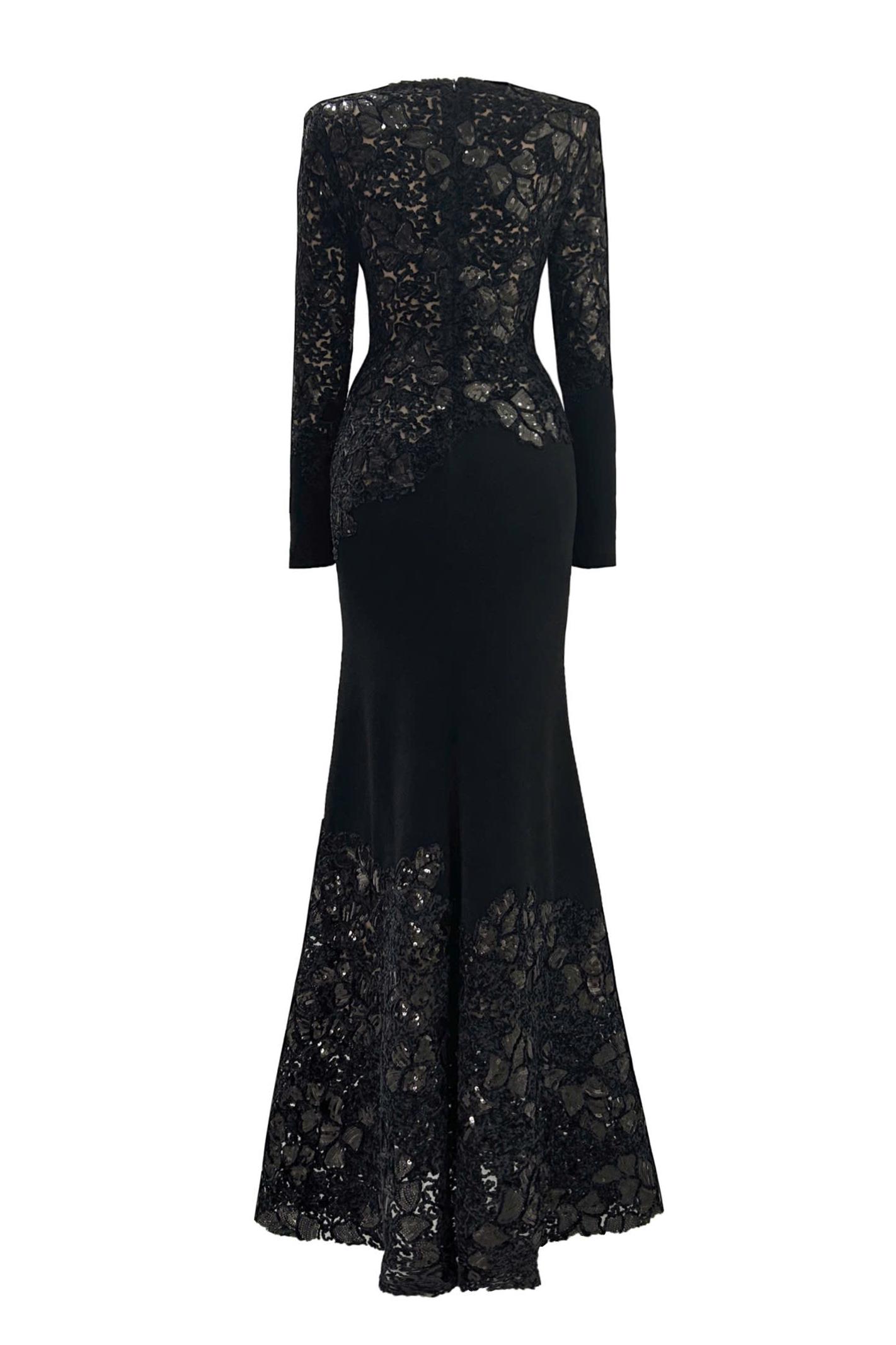 Sequin Splicing Embroidery Long Sleeve Maxi Dress Sequin Splicing Embroidery Long Sleeve Maxi Dress