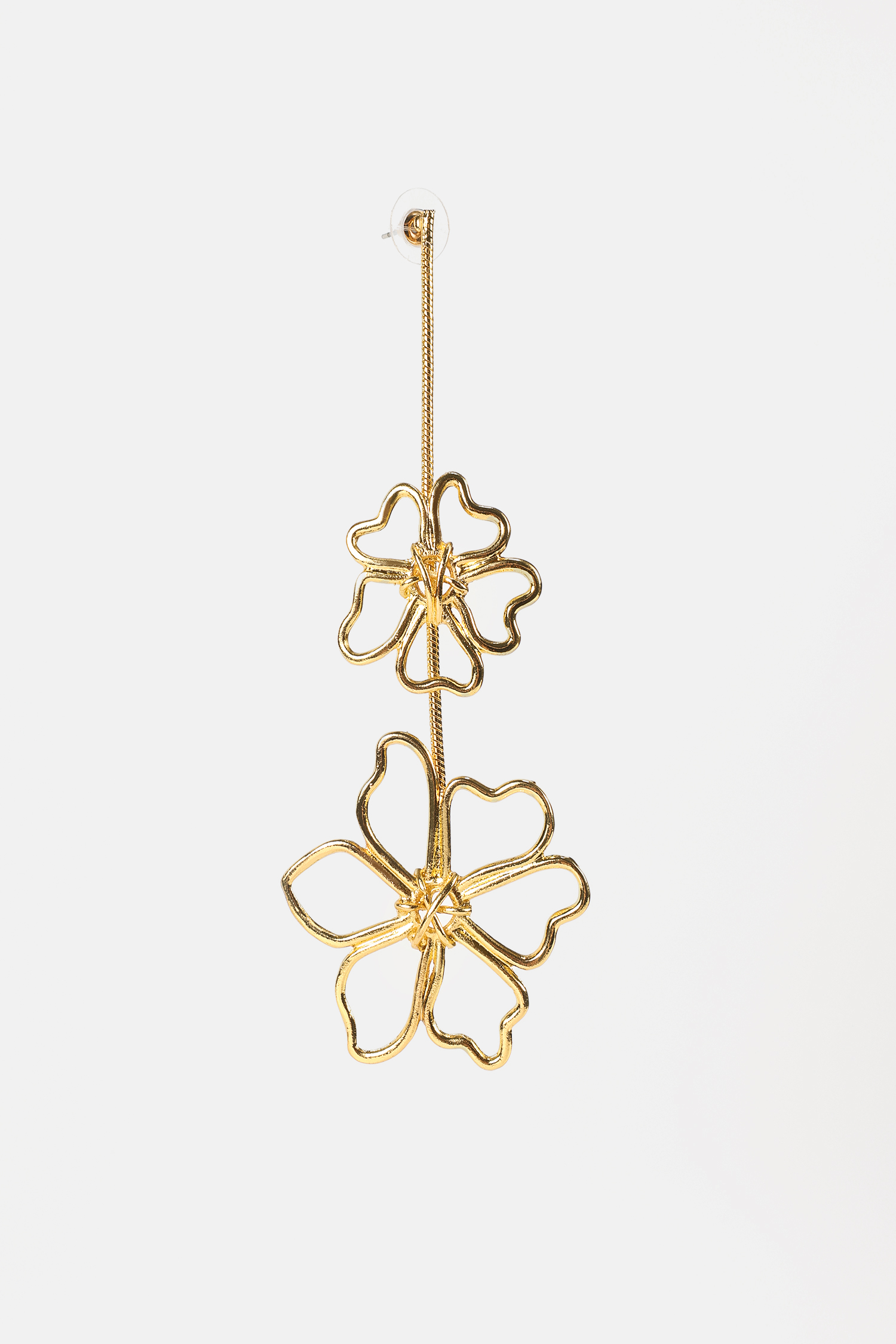 Floral Metal Long Earrings Floral Metal Long Earrings