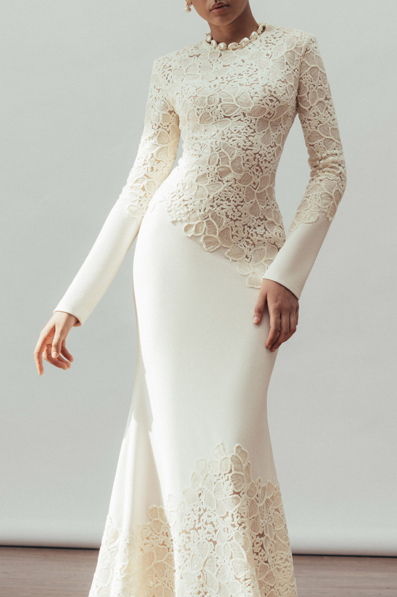 Sequin Splicing Embroidery Long Sleeve Maxi Dress Sequin Splicing Embroidery Long Sleeve Maxi Dress