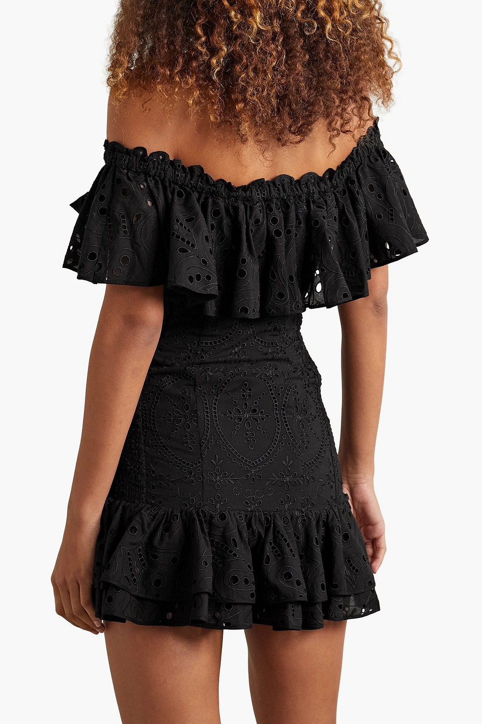 Ruffle Hem Lace Up Mini Dress Ruffle Hem Lace Up Mini Dress