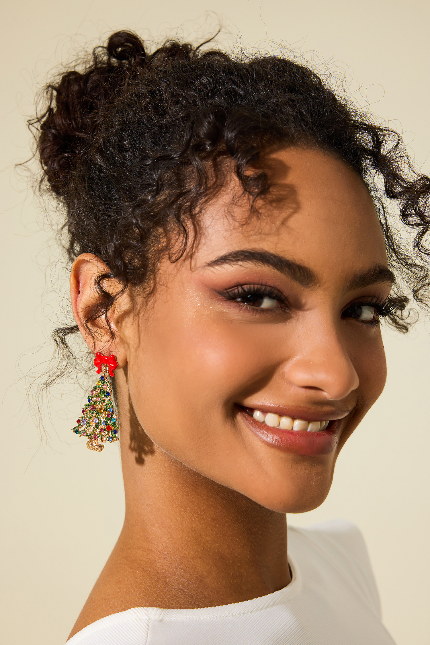 Rhinestone Christmas Tree Shape Earrings Rhinestone Christmas Tree Shape Earrings